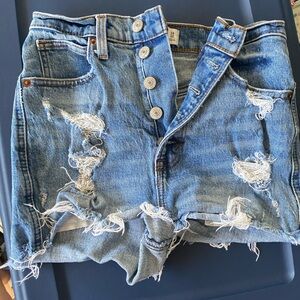 Abercrombie & Fitch denim high waisted shorts